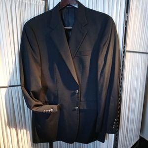 Ralph Lauren Polo, Black Blazer, Men 43R, 2-Button, Single Vent
